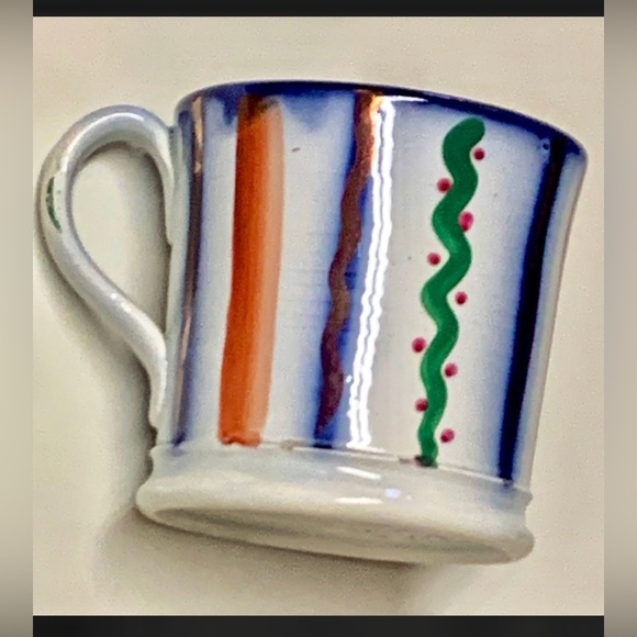 Gaudy Welsh Vertical Lustre Stripe Drysau Wagon Wheel Variant Child’s Cup Mug - Picture 6 of 10
